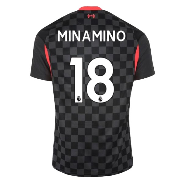 Camiseta Liverpool NO.18 Minamino Replica Tercera Ropa 2020/21 Negro